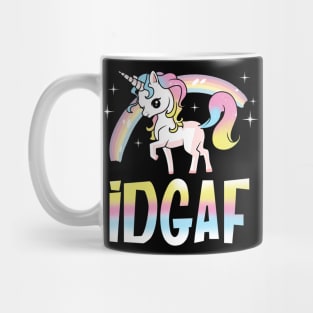 Cute Unicorn IDGAF Mug